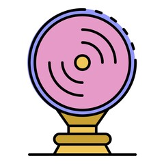 Poster - Museum siren icon. Outline museum siren vector icon color flat isolated
