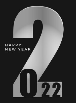 2022 text design. for Brochure design template, card, banner. Vector illustration.