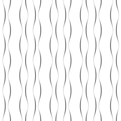 Wall Mural - Line seamless pattern. Lines background. Repeated wavy texture. Stripe printed. Repeating geometric pattern. Abstract stripes printing. Delicate waves patern for design prints. Vector illustration
