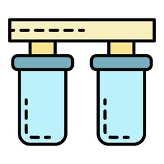 Poster - Cartridge water filtration icon. Outline cartridge water filtration vector icon color flat isolated