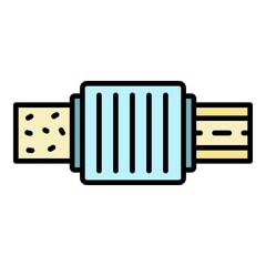 Poster - Pipe water filter icon. Outline pipe water filter vector icon color flat isolated