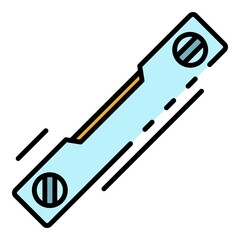 Poster - Level tool icon. Outline level tool vector icon color flat isolated