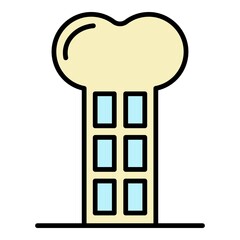 Poster - pet hotel icon. outline pet hotel vector icon color flat isolated