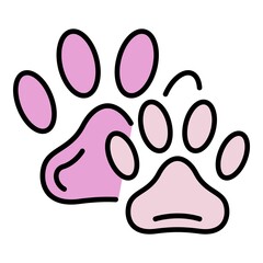 Poster - pet stamp icon. outline pet stamp vector icon color flat isolated