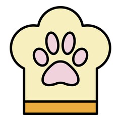 Poster - pet hotel cooker icon. outline pet hotel cooker vector icon color flat isolated
