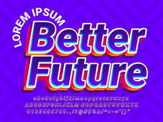 Fototapete - Better Future Modern Poster Text Effect