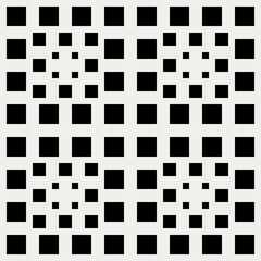 Poster - Squares pattern. Vector black distance squares.