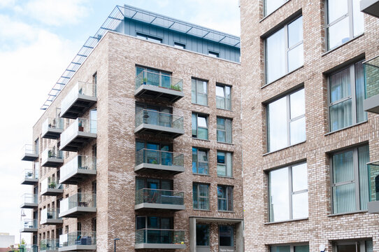 london, united kingdom, 18, september, 2021: new modern apartment block of flats in upton park in ne