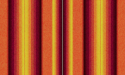 Wall Mural - Blanket stripes seamless vector pattern. Background for Cinco de Mayo party decor or ethnic mexican fabric pattern with colorful stripes. Serape design