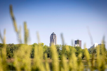 Wall Mural - Des Moines Skyline from Gray's Lake