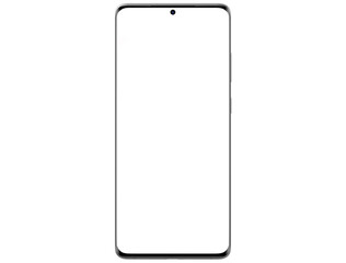 Wall Mural - front view smart phone isolated empty screen for mockup, premium photo