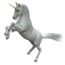 Fantasy Unicorn Isolated On White Background 3d Illustration