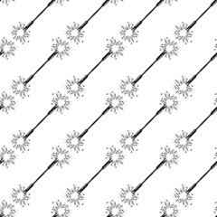 Sticker - Burning sparkler pattern seamless background texture repeat wallpaper geometric vector
