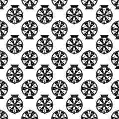 Poster - Spin fortune wheel pattern seamless background texture repeat wallpaper geometric vector