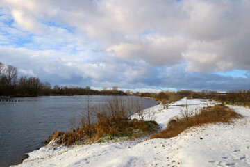 winter landscape with river