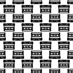 Poster - Music cassette pattern seamless background texture repeat wallpaper geometric vector