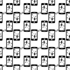 Poster - Smartphone car control pattern seamless background texture repeat wallpaper geometric vector