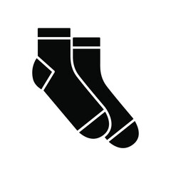 Wall Mural - sock icon. black flat icon of sock. vector illustration. pair of socks icon