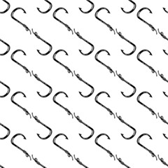 Poster - Classic metal hook pattern seamless background texture repeat wallpaper geometric vector