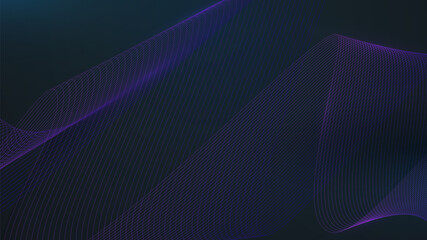 Poster - abstract violet and blue stripe waves pattern background. vector illustration. futuristic technology
