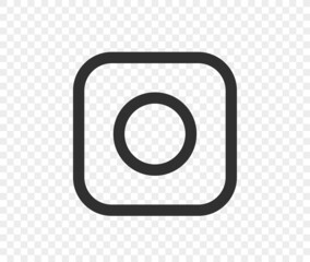 Poster - Linear camera pictogram isolated on transparent background