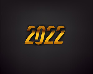 Poster - 2022 digits on black background