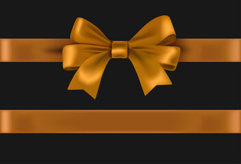 Aufkleber - Golden ribbons set. Realistic vector illustration