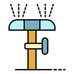 Poster - Garden irrigation icon. Outline garden irrigation vector icon color flat isolated