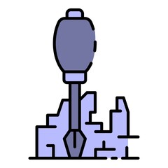 Poster - screwdriver building icon. outline screwdriver building vector icon color flat isolated