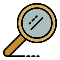 Poster - Magnify glass icon. Outline magnify glass vector icon color flat isolated