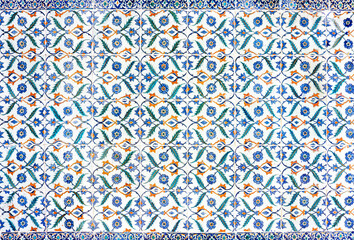  Abstract floral pattern turkish tile background