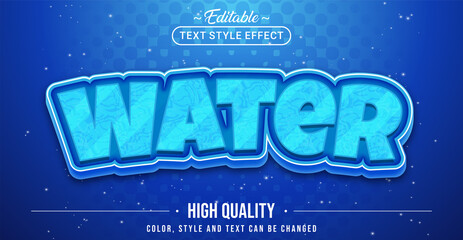 Poster - Editable text style effect - Water text style theme.