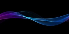 Abstract Blue Light Wave Futuristic Background
