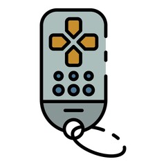Poster - Remote control gamepad icon. Outline remote control gamepad vector icon color flat isolated