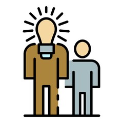 Poster - Online learning icon. Outline online learning vector icon color flat isolated