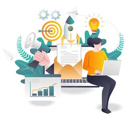 Poster - Email marketing strategy and social media