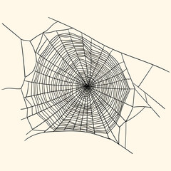 spider web retro vintage illustration