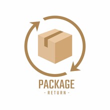 Package Return Icon Design, Packing Box, Returned To Seller