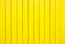 Yellow Wood Texture. Street Fence Made Of Wood