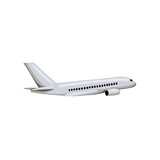Fototapeta  - Hand draw airplane isolated in white. Digital illustration plane. Illustrations of air transport. Travel symbol. adventure clipart