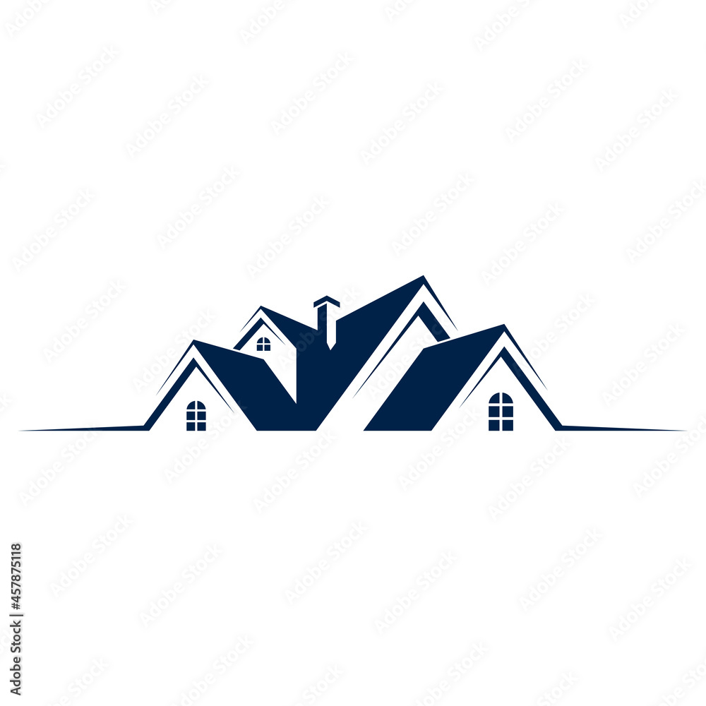 Real estate logo icon flat vector simple isolated illustration signage ...