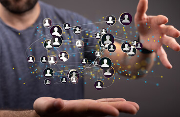 Aufkleber - Human resource management and recruitment employment business concept