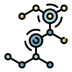 Poster - molecular imbalance icon. outline molecular imbalance vector icon color flat isolated