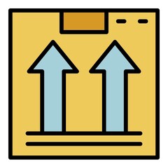 Poster - Packed goods icon. Outline packed goods vector icon color flat isolated