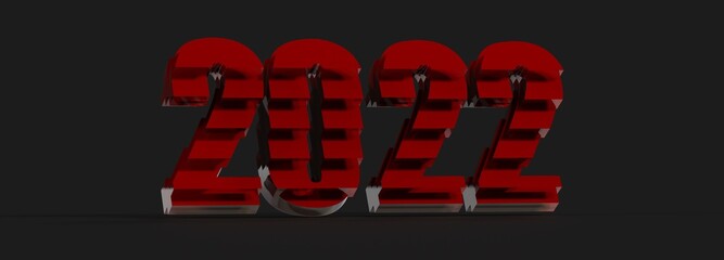 Aufkleber - Happy New 2022 Year. Holiday
