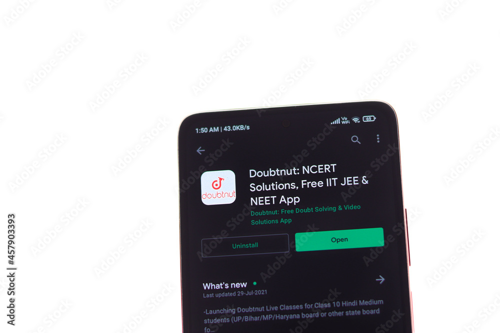 Screen Line Reader For Computer West Bangal, India - August 21, 2021 : Doubtnut logo on phone screen ...