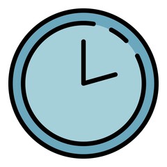 Poster - Smart home timer icon. Outline Smart home timer vector icon color flat isolated