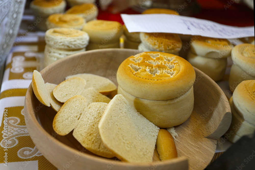 Prosfora Prosphora, Prosvir, liturgical church bread used for communion during ...