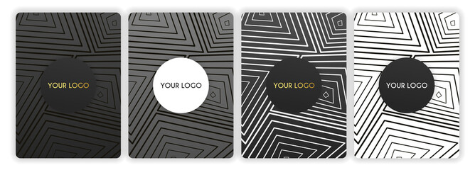Wall Mural - modern black cover. set of multicolored wallpaper for smartphone. graphic elements for website, styl