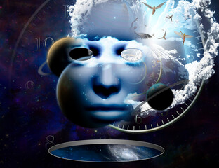 Poster - face in space